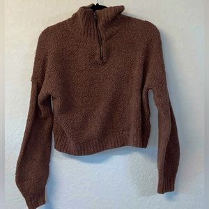Cropped turtleneck sweater